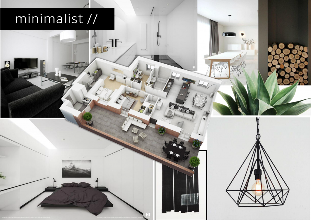 posttitle | sitetitle Minimalist interior design moodboard