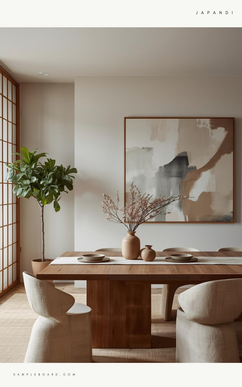 Japandi dining room