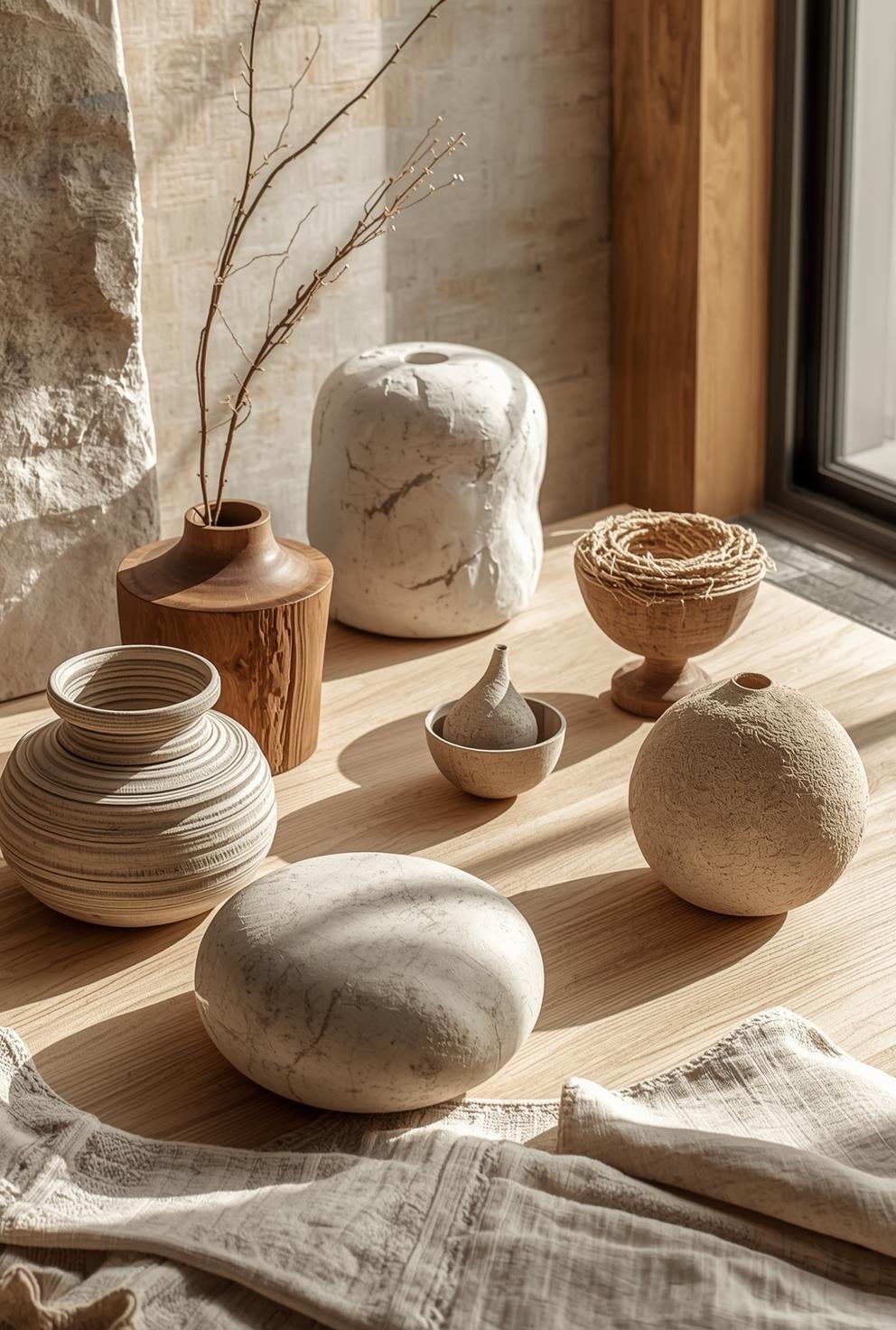 Japandi lifestyle moodboard