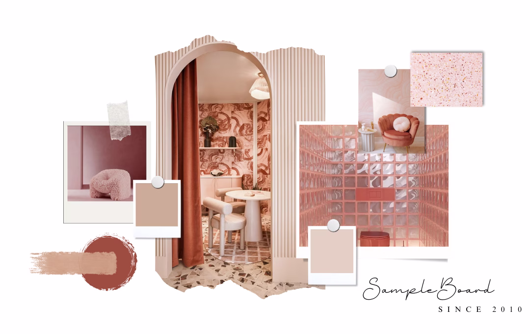 Interior design color trends 2026 sampleboard