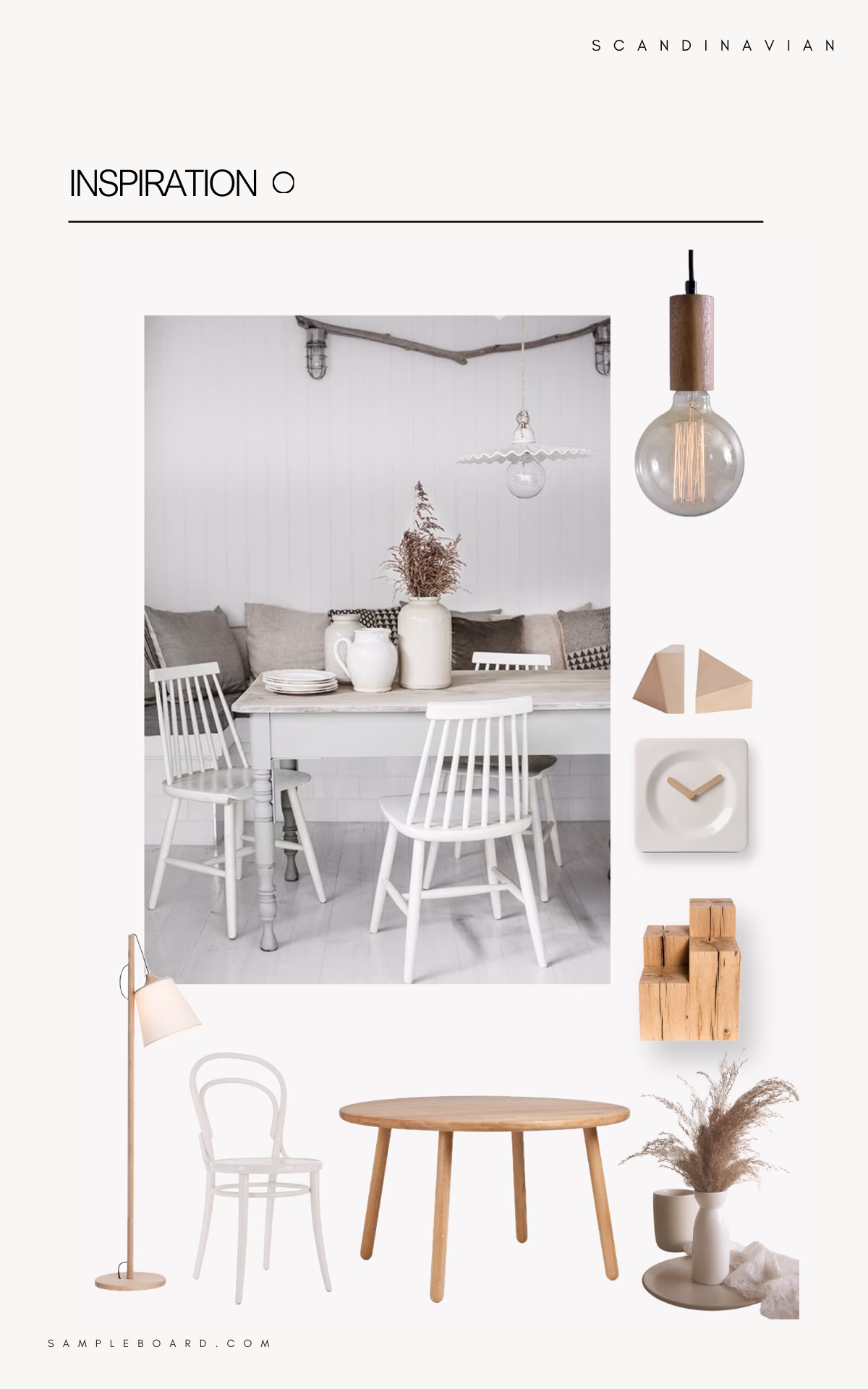 Scandinavian interior moodboard