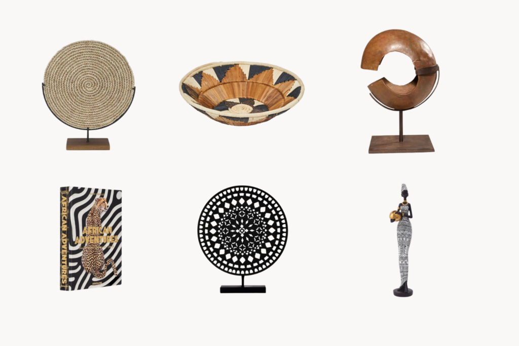 Round woven basket on a wooden stand with a spiral pattern and neutral tones displayed upright on a base
