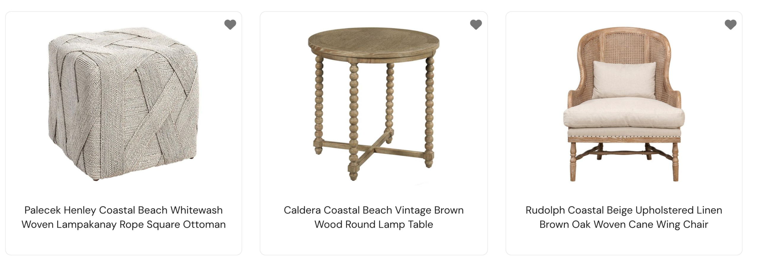 Curated Coastal furniture and objects from the SampleBoard ShopMy collection