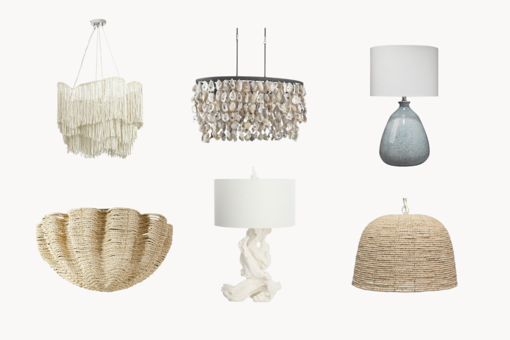 posttitle | sitetitle Chandelier with multiple strands of beads cascading downward from a white ceiling mount
